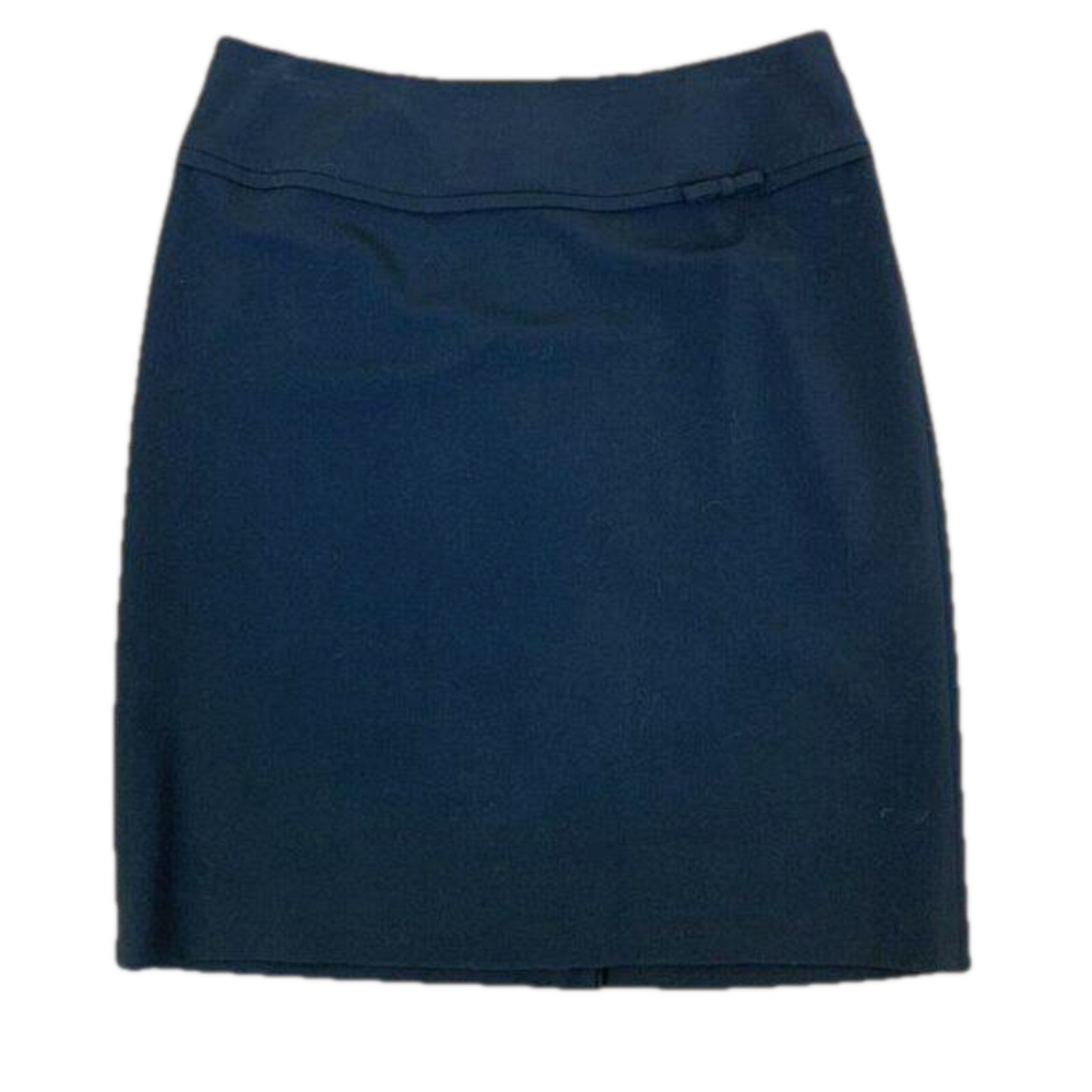 Amanda Smith pencil skirt SZ 12 Black with tiny bow accent at waist